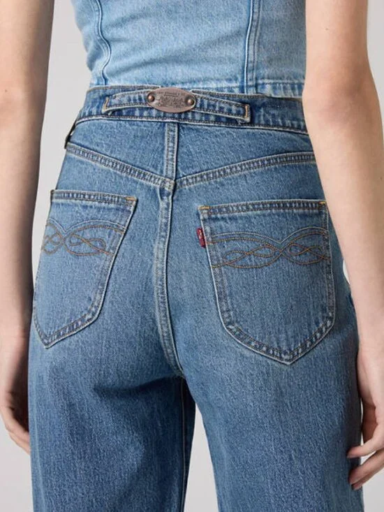 Levis Ribcage Full Length Western Jeans - Picture 2 of 5